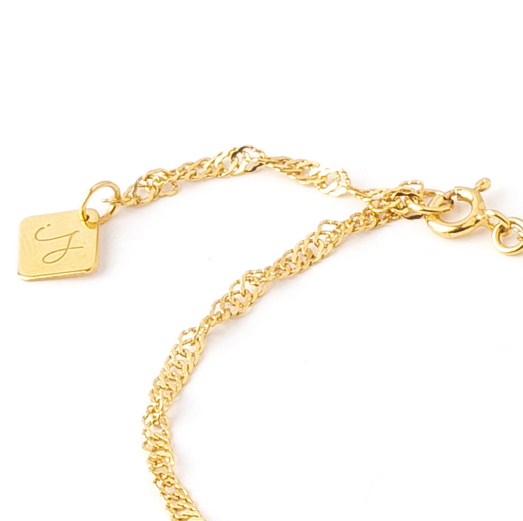 18K Gold Vermeil Twisted Chain Bracelet - INES SANTOS JEWELLERY