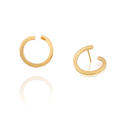 18K Gold Vermeil Sleek Twisted Hoop Earrings - INES SANTOS JEWELLERY
