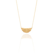 18K Gold Vermeil Water Lily Folded Leaf Necklace - INES SANTOS JEWELLERY