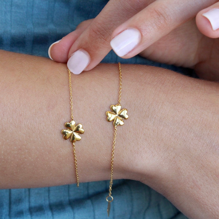 Lucky Leaf Bracelet | Gold Vermeil on Silver | Women&