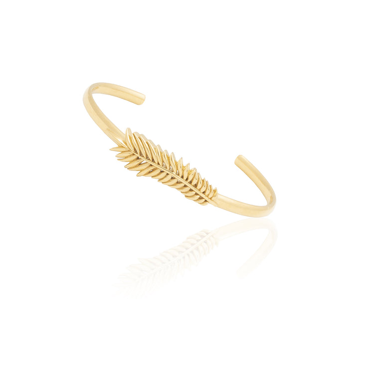 18K Gold Vermeil Palm Leaf Bracelet | INES SANTOS JEWELLERY | Women&